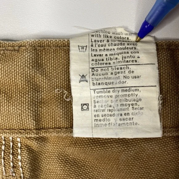 Vintage Carhartt B11 BRN Carpenter Pants‎ Mens SZ 36x32 Canvas Union Made In USA - Picture 15 of 16